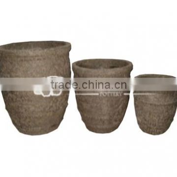 Light Cement Atlantis Round Pot