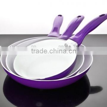 3pcs aluminum ceramic coating fry pan