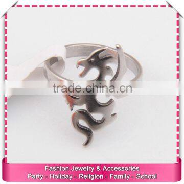 Best quality engraved imitate silver dragon ring jewelry, low price men's sterling silver rings