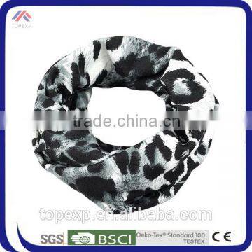 Black White Printed Round Scarf photo-2