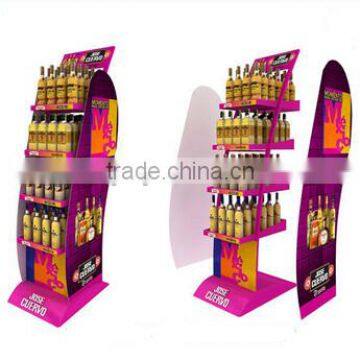 2016 trending products 4 tiers retail water bottle display rack