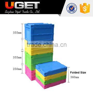 Best Sale OEM&ODM supermarket moving storage plastic folding crate