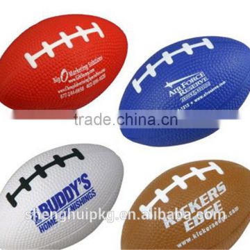 Top quality PU anti stress ball toy PU rugby shaped ball for reliever PU rugby shaped ball