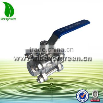 Threaded Stainless Steel Ball Valve 1000WOG 3PC Ball Valve