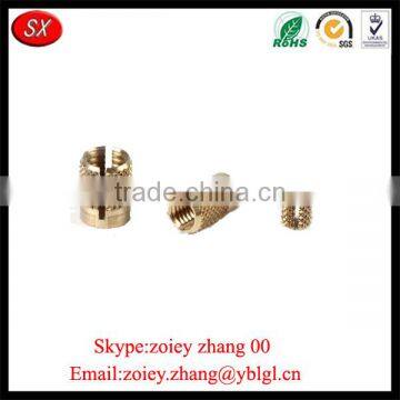 CNC Parts Knurled Threaded Brass Inserts For Fastener Parts photo-5