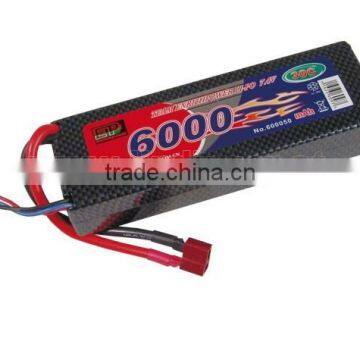 2S 6000mah traxxas car hardcase battery for 1:8 rc model