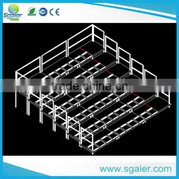 6 Rows aluminum bleachers,outdoor fixed grandstand seating