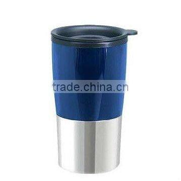 Wide mouth RED Tumbler Fluctuation double loop Auto mug Bell Double wall Eco-friendly auto travel cup mug