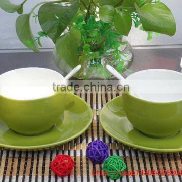 Haonai Hot Sale High Quality Ceramic Small Coffee Cup and Saucer Sets photo-2