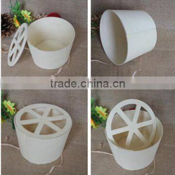 2015 decorative unfinished bark wooden chocolate barrel