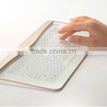 Newest Fashion Glass Touch LED Backlit Universal Wired Keyboard Transparent Glass LED Touch Keyboard photo-6
