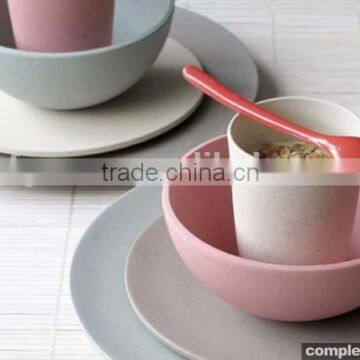 The factory hot selling natural bamboo fiber plates and dishes