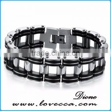 Logo Chain Stainless Steel Heavy Bike Biker Motorcycle Chain Bracelet for Men photo-5