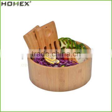 China Cheap Bamboo Salad Bowl With Serving Hands/Homex_Factory photo-2