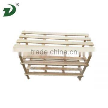 Three-layers Light Wooden Shoe Shelf/Stackable Shoe Rack photo-2