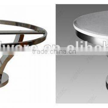 Round Dining Table With Metal Base photo-3