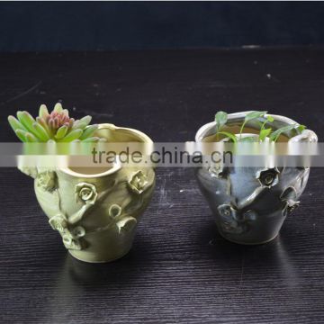 factory ceramic handmade flower pot for garden plant decoration