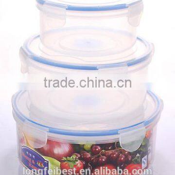 3 pcs round microwave storage box, microwave crisper