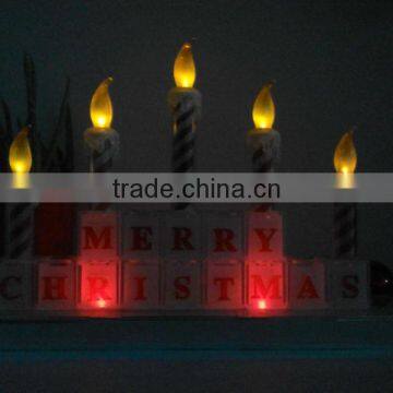 Christmas Candle Holder Christmas Decoration LED Lighted Candle Color Changing photo-5