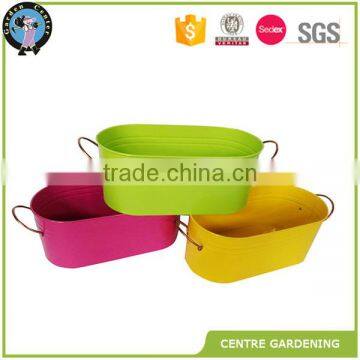 Stainless steel garden pots bucket with handle