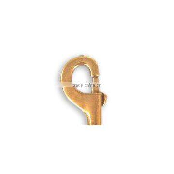 1-1/8" Solid Brass Hook, High Quality Solid Brass Swivel Eye Snap Hook photo-2