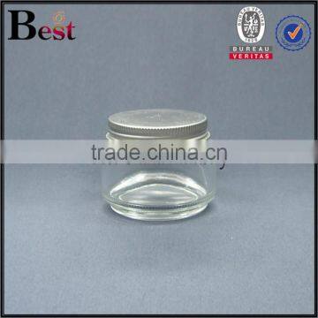 15/30/50/100g Clear Glass Cream Jar Round Shape Glass Jar for Face Cream photo-6