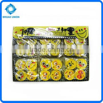 Round Shape Cute smile Eraser Emoji Eraser Rubber Eraser