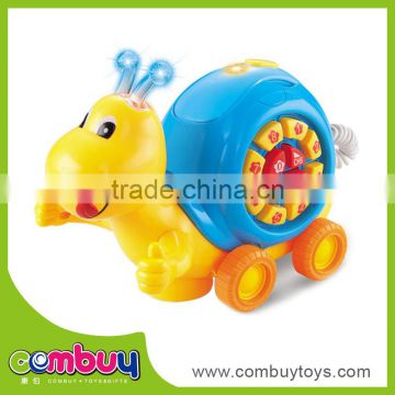 Newest musical electric cartoon plastic turbo snail toys