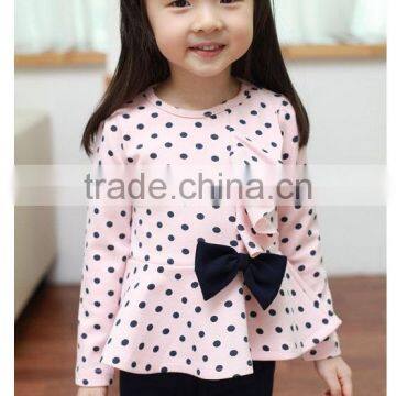 Spring Autumn Baby Girls Clothing Sets Girl Cartoon Suit Clothing Children Kids Coat Polka Dot Clothes Pants T-shirt+pant photo-2