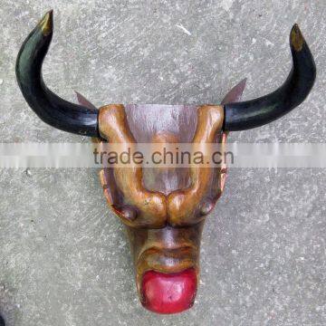 Dragon Mask Wall Hanging Decor Handmade in Nepal photo-4