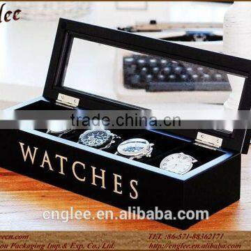 Luxury wooden watch storage box case