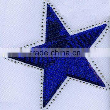 Satin fabric rhinestone heat transfer heat seal on clothes