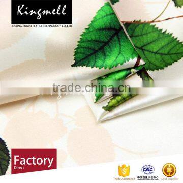 Custom Home Textile Plant Leaf Digital Printed Silk Fabric photo-2