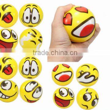 Custom pu emoji foam stress ball mini cheap promotional gift PU stress ball with logo