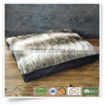 100% polyester hand made PV fleece dog bed pet bed animal fur design