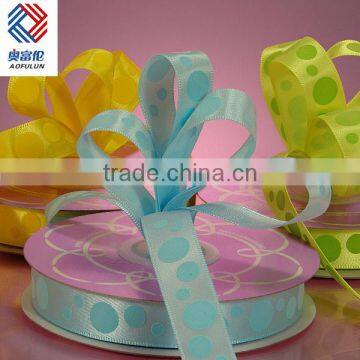 1" Single face high quality printed satin ribbon