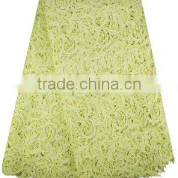 100% Cotton Textile Guipre Lace Fabric Embroidery African Lace Fabrics photo-3