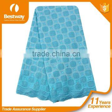 Cheap Price Hign Quality Square Style Cotton Swiss Voile Lace With Stones for Clothes SL0408 photo-5