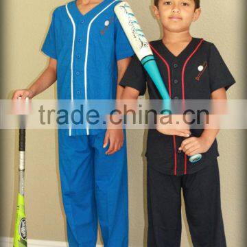 2017 Custom Kids Plain Pajamas Sleepwear With Embroidered photo-4