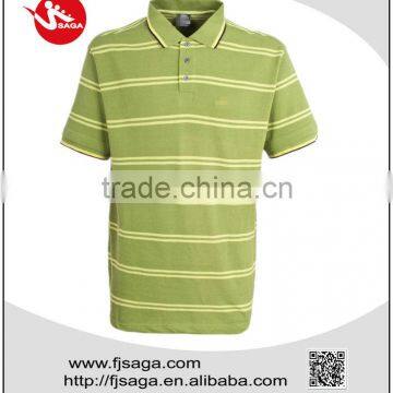 Men's fashion cotton pique stripe polo shirt