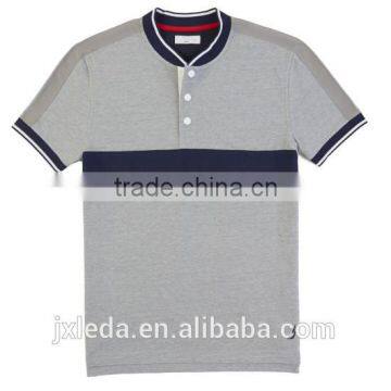 factory direct sale slim fit styling color block baseball vented hem polo shirt in China