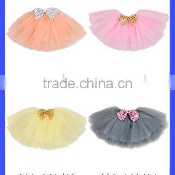 Beauty Baby Girl Gray Sequins Tutu Chiffon Short Fluffy Kid Clothing Skirts photo-3