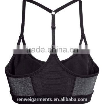 Custom Breathable Blank Black Yoga Lingerie Fitness Sport Bra Woman photo-3