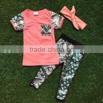 Baby Girls Ruffle Capri Pants Sets Apple Girls Boutique Sets Kids Unique Pre Back to School Clothing Sets Baby Girls Clothing photo-5