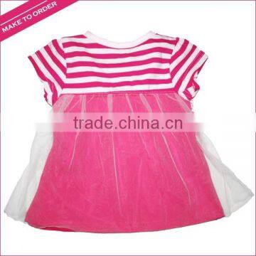 Make to Order Latest Design Summer Baby Pure Cotton Pink Net Frock and Dresses photo-2