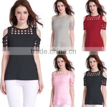 sexy women dry fit plain t-shirts directly from factory v-neck blank t-shirts