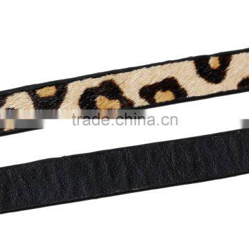 High Quality Multicolor Leopard Print Real leather Horsehair Jewelry Rope