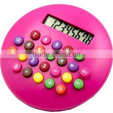 Mini Cute M&M Calculator Hamburge Round Cute Customized Logo Color Calculator photo-2