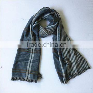 Jilong Double Face Plaid Scarf Classic Blue Fashion Men Scarf