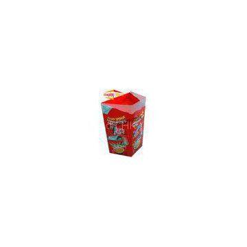 Supermarket Red Corrugated POP Cardboard Displays for snacks